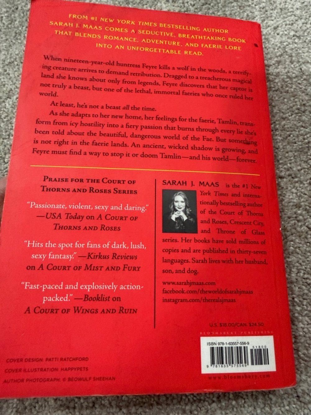 A Court of Thorns and Roses by Sarah J. Maas - Red Hardcover/Trade Paperback - Picture 2 of 4